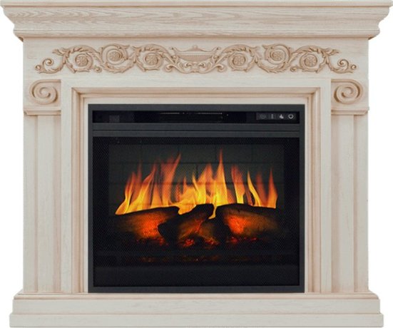 Каминокомплект Royal Flame Athena слоновая кость с патиной с очагом Vision 23 EF LED 3D FX