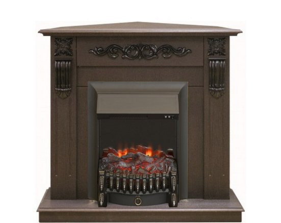Каминокомплект RealFlame Dominica Corner STD/EUG DN с очагом Fobos Lux Black S