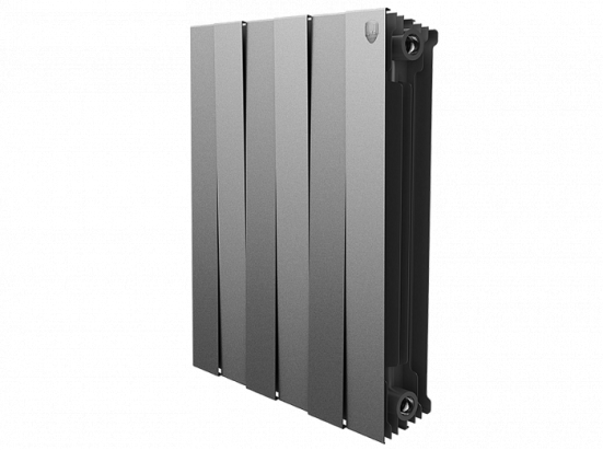 Биметаллический радиатор отопления Royal Thermo PianoForte 500 6 секций Silver Satin