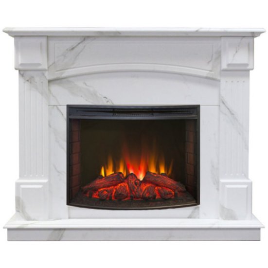 Каминокомплект RealFlame Carolina 25.5/24 WT F512 c очагом Evrika LED